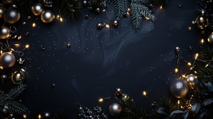 Wall Mural - A serene and peaceful Christmas scene bathed in soft lights and delicate ornaments