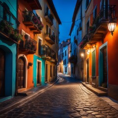 Wall Mural - colorful streets and of the medieval city cuenca colorful cuenca