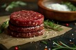 Handcrafted Burger Patties with Rosemary and Culinary Accents