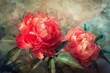 Peonies with polygonal effect