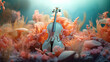underwater cello coral design