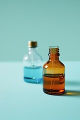 Poster - Two bottles of liquid side by side, perfect for product showcasing