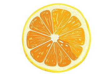 Poster - Fresh halved orange on a clean white surface, suitable for food and beverage concepts