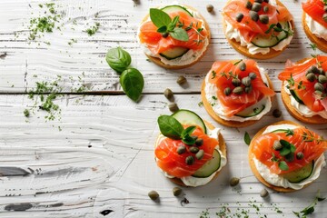 Aufkleber - A table filled with diverse types of food, suitable for various occasions