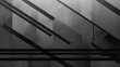 Tech black stripes on abstract grey grunge corporate header banner geometric background