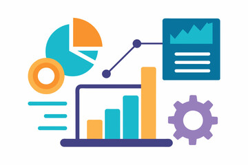 Wall Mural - business benchmarking vector illustration 