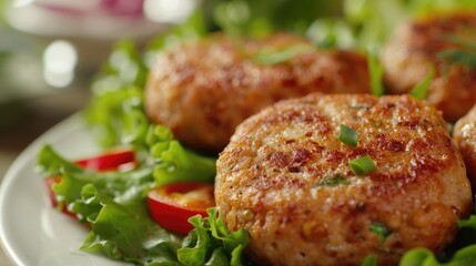 Aufkleber - Close up of a plate of food on a table, suitable for food blogs or restaurant menus