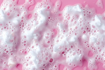 Poster - Close up of foamy water on pink surface, suitable for backgrounds
