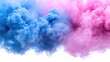 Vibrant explosion of colors on white background