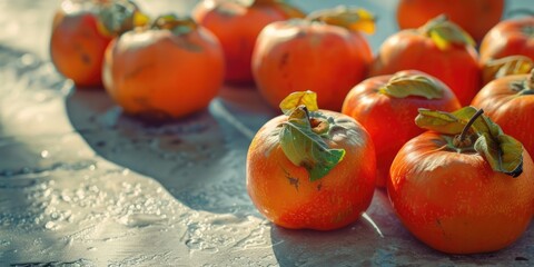 Poster - Fresh oranges displayed on a wooden table, perfect for food and healthy lifestyle concepts