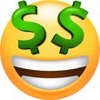 Smiling Face With Dollar Eyes Emoji Icon