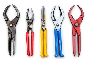 Poster - Collection of different pliers for various purposes. Ideal for DIY projects or professional workshops