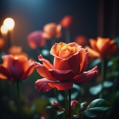 Canvas Print - close up view of beautiful blooming flowers close flowers