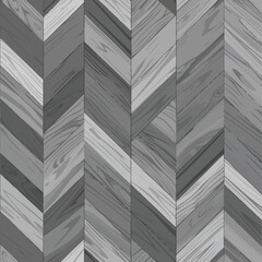 Wall Mural - a chevroned wood floor pattern in grey and white