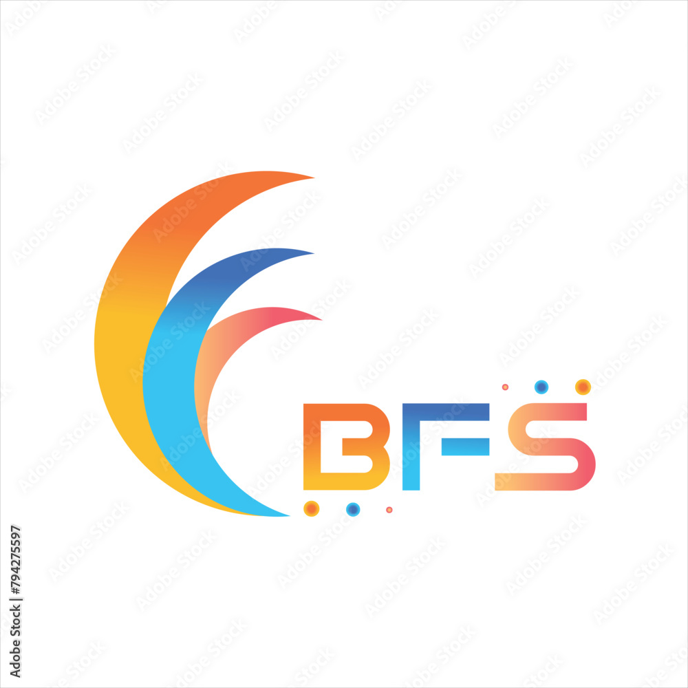 BFS letter technology Web logo design on white background. BFS ...