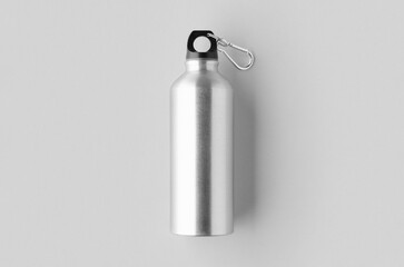 Poster - Reusable aluminum water bottle mockup.