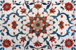 Symmetrical image of Islamic style color pattern.