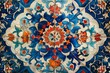 Symmetrical image of Islamic style color pattern.