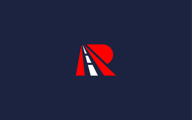 Wall Mural - letter r with highway logo icon design vector design template inspiration