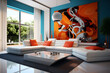 © MrJeans - modern colorful popart livingroom, popart livingroom