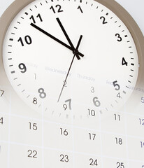 Wall Mural - clock and calendar