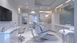 © Art AI Gallery - A clean and sterile dental office with a TV mounted on the wall