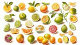 Fototapeta Mapy - Frutos maduros. Variedade de citrinos 