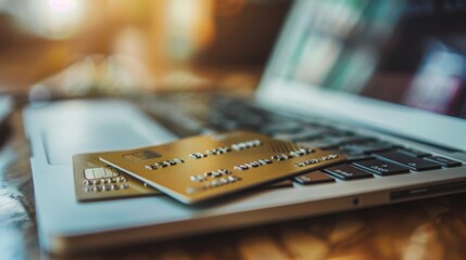 Aufkleber - Credit Card on Laptop Keyboard