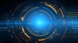 © plaksa - yellow and blue Abstract technology background circles digital hi-tech technology design background. concept innovation. vector illustration