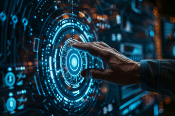 Poster - Futuristic Interface Interaction in High-Tech Environment