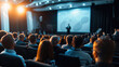 © brillianata - Conferences and seminars in modern hall with stage. Motivational speaker
