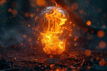 Poster - A dynamic dynamo, inspiring a culture of innovation and entrepreneurship where employees are encouraged to take risks and experiment. Concept of innovation culture. Generative Ai.