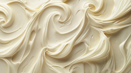 Wall Mural - elegant illustration of a smooth cream-textured swirl pattern suitable for luxurious design backgrou