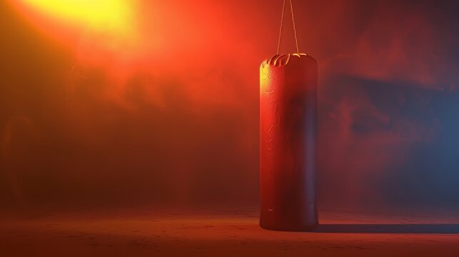 Abstract 3D render of a punch bag   AI generated illustration