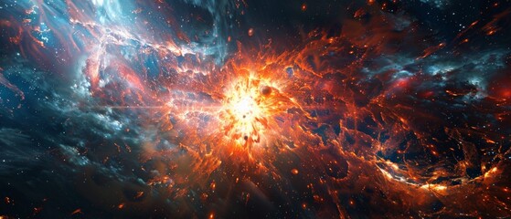 Wall Mural - Black hole in space energy from the planets. World tearing universe images as background. 