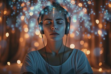 Poster - Harmonizing Frequency and Wave Techniques in Sleep Meditation: Impacting Mental Peace with Delta and Deep Disorder Reflection for a Restful Night.