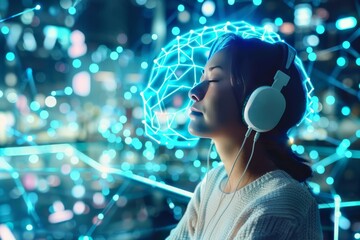 Sticker - Acoustic Techniques for Relaxation and Sleep Health: Utilizing Audio Tone Disorder Management for Mental Health and Restorative Wellness with Stereo Sleep Aids.