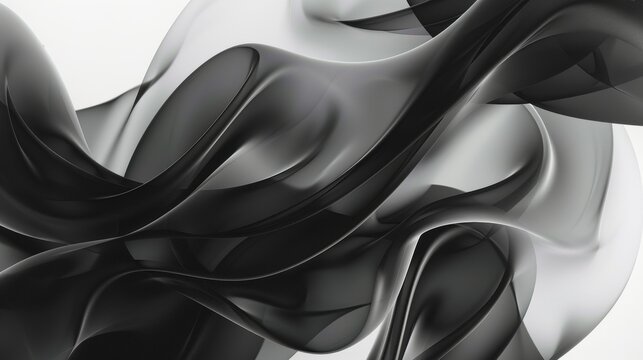Abstract shapes morphing and twisting in an endless loop  AI generated illustration