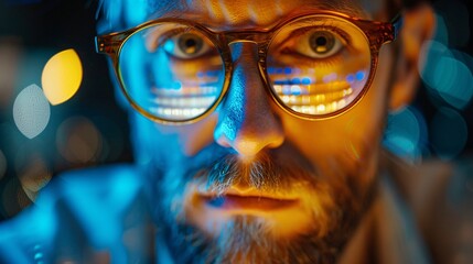 male programmer working at computer