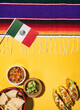 Cinco De Mayo Mexican Holiday Background With Flag
