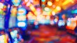 Defocused background of a busy casino floor with a blur of colorful lights and slot machines creating a mysterious and alluring ambiance enticing players to take a chance and win big. .