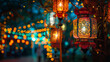 Colorful Lanterns Hanging From Tree