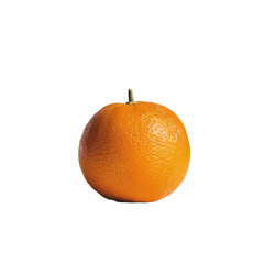 Wall Mural - A single mandarin orange stands out against a transparent background with no distractions in sight