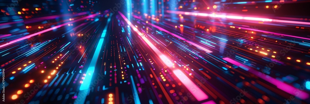 Abstract background with neon lights and futuristic elements ...