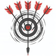 icon of a dartboard with arrows
