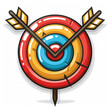 icon of a dartboard with arrows