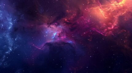 Wall Mural - cosmic nebulae and star fields, bringing the beauty of outer space. nebula in space with pink and bl