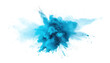 © Ars Nova - blue aquamarine turquoise color powder dust explosion PNG transparent background isolated graphic resource. Celebration, colorful festival, run or party element