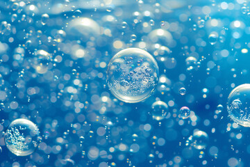 Wall Mural - Abstract bubbles background.