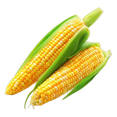 A  corn cob isolated on transparent background